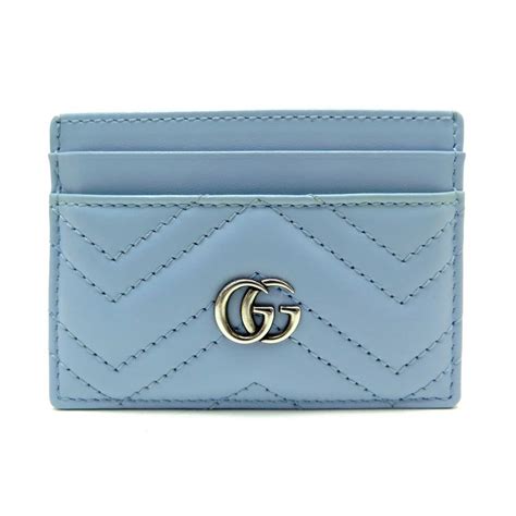 gucci carte bleue|Portefeuille GG Marmont en cuir bleu clair .